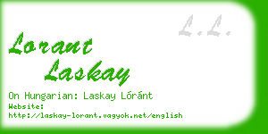 lorant laskay business card