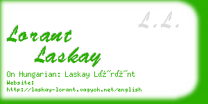 lorant laskay business card